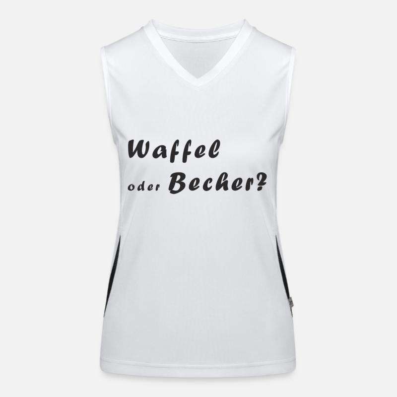 Eis in der Waffel oder im Becher? Funktionelles Kontrast-Tank Top für Frauen