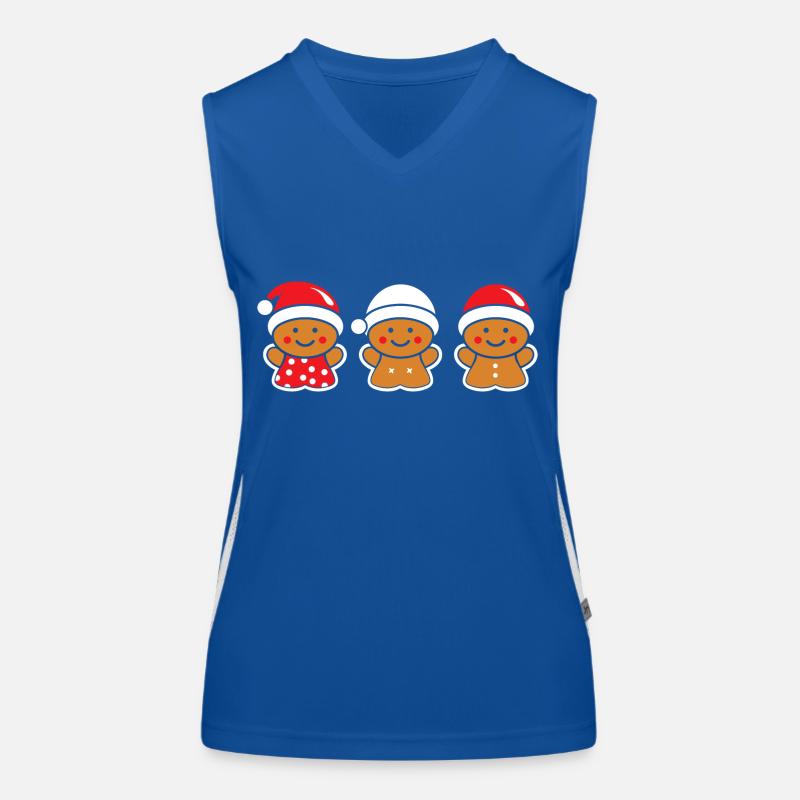 Lebkuchenmann Funktionelles Kontrast-Tank Top für Frauen