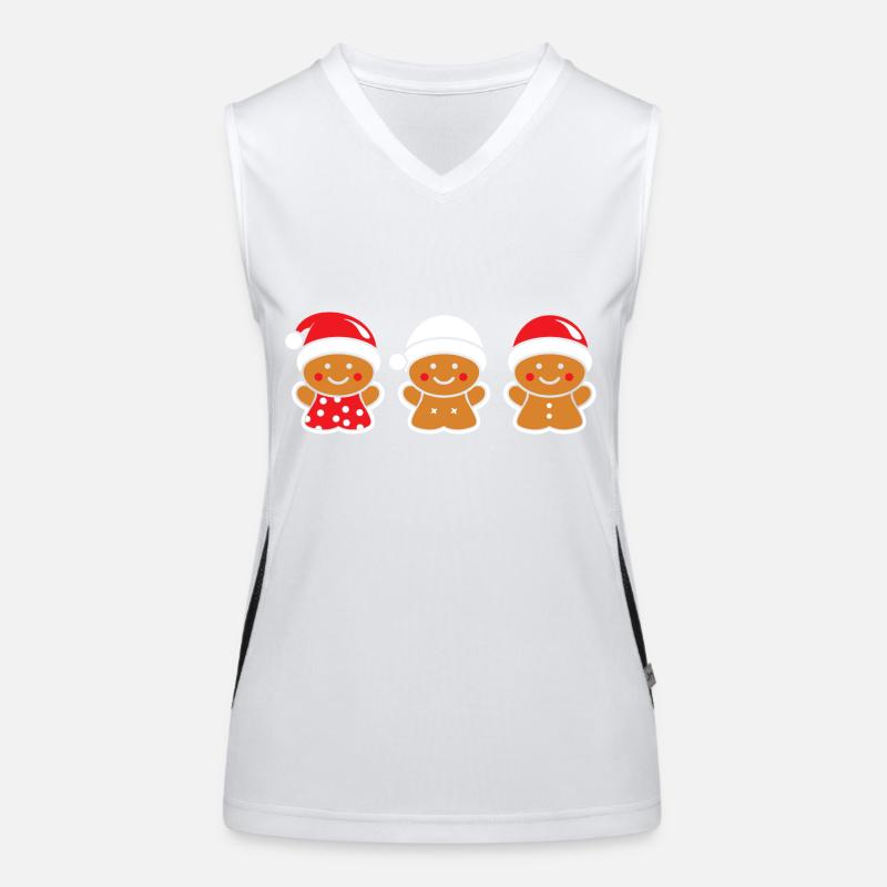 Gingerbread Man Women's Functional Contrast Tank Top