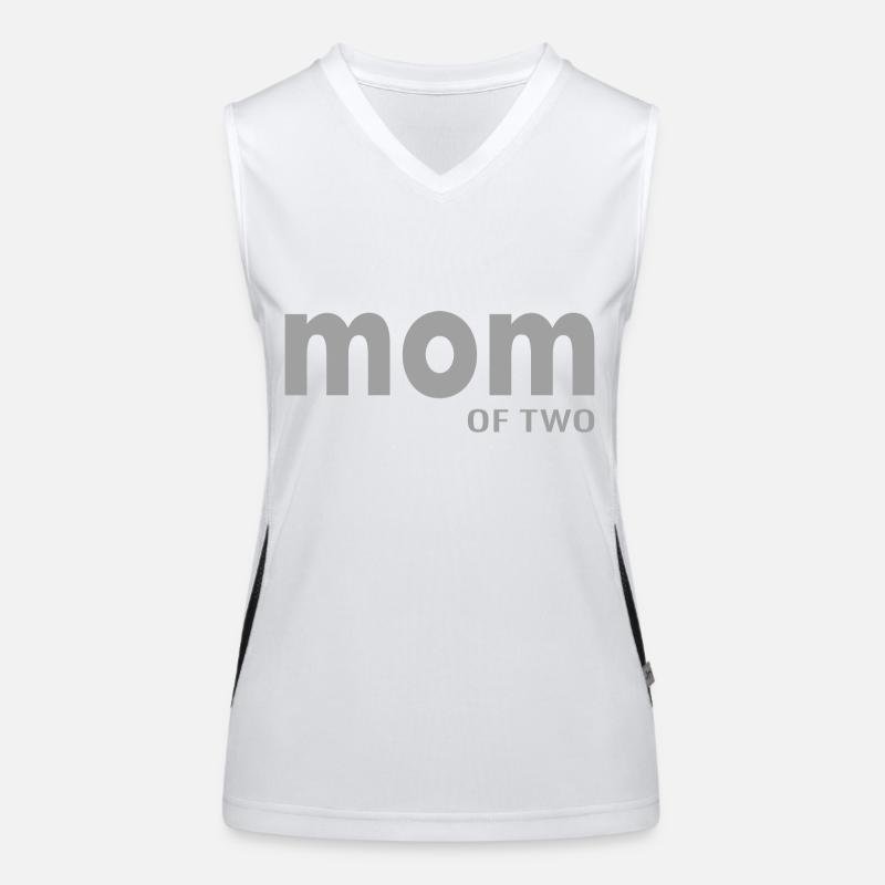 Mutter Mom of two Spruch Funktionelles Kontrast-Tank Top für Frauen