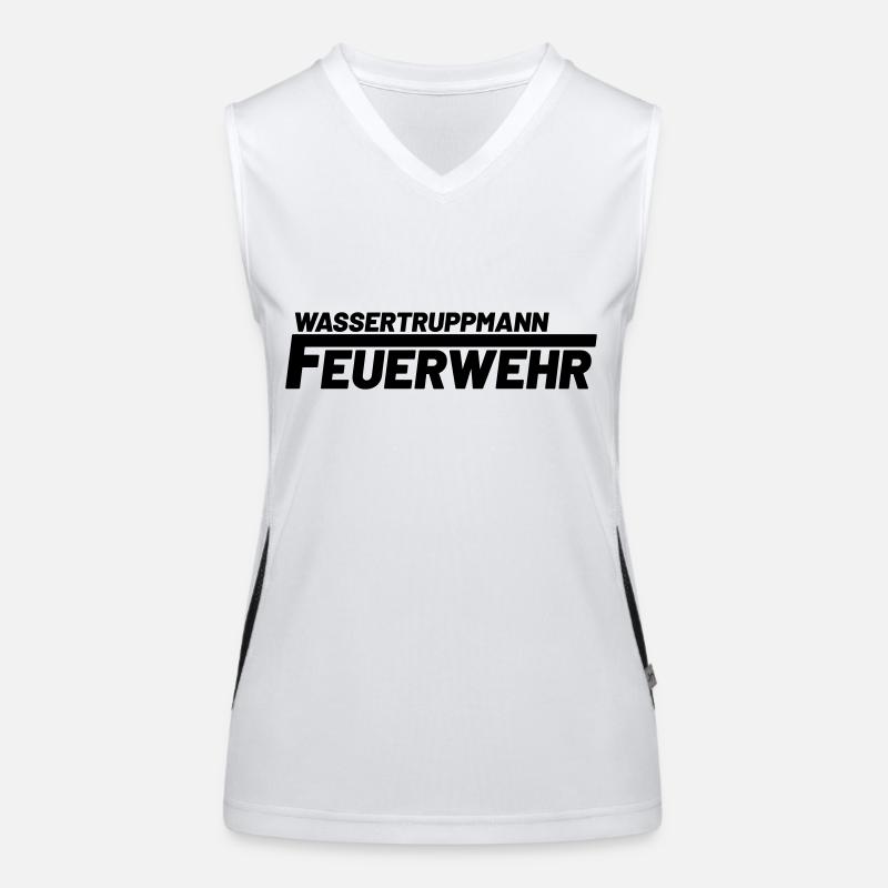 Wassertruppmann Freiwillige Feuerwehr Funktionelles Kontrast-Tank Top für Frauen