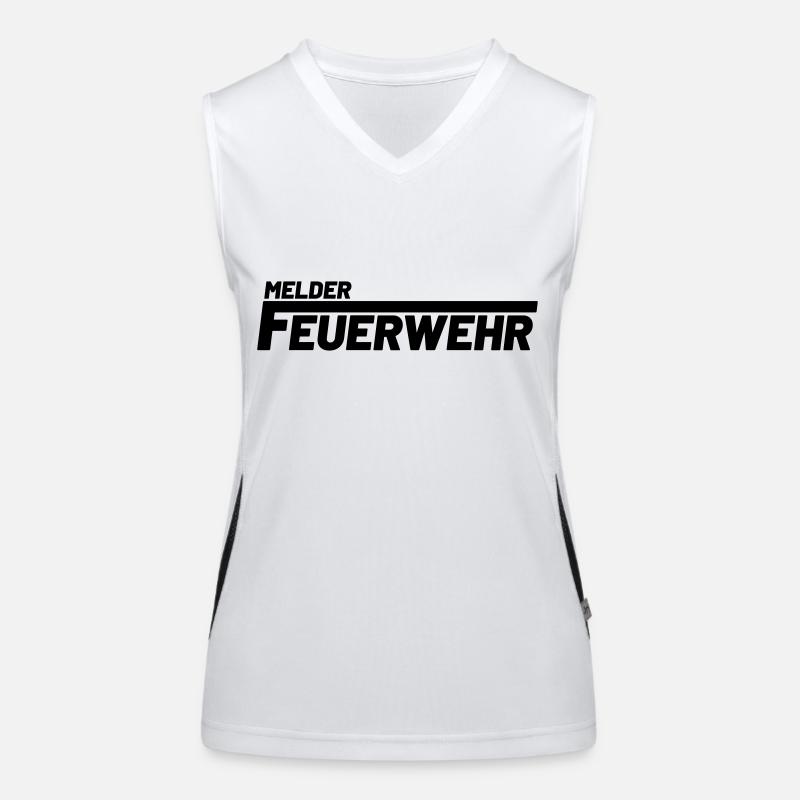 Melder Freiwillige Feuerwehr Funktionelles Kontrast-Tank Top für Frauen