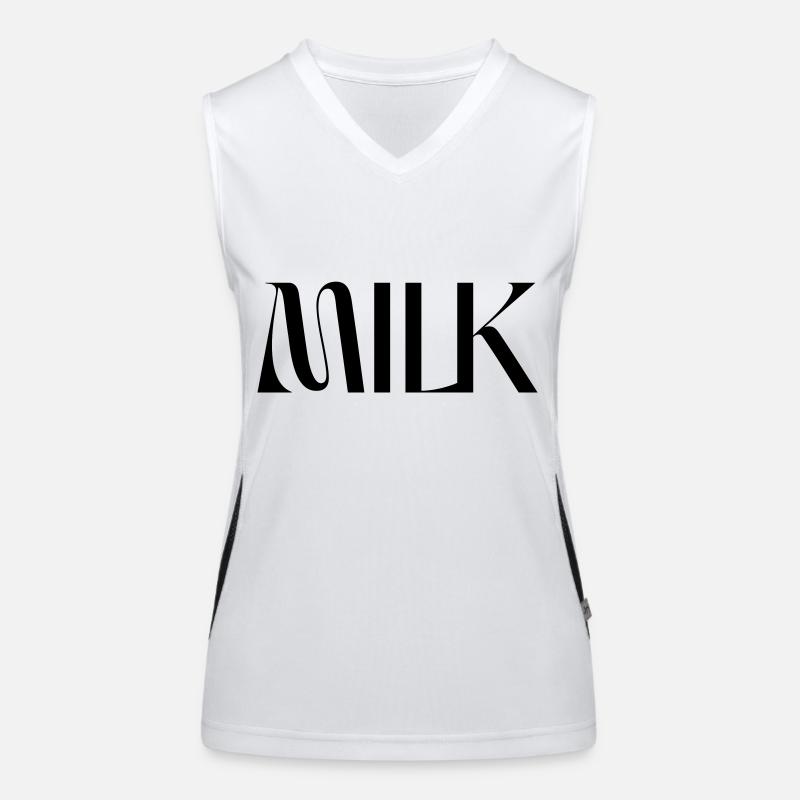Milch Funktionelles Kontrast-Tank Top für Frauen