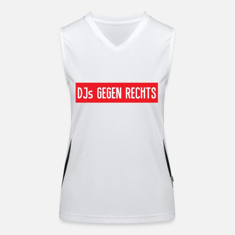 DJs gegen rechts Funktionelles Kontrast-Tank Top für Frauen