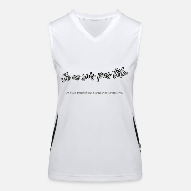Ich bin nicht stur Funktionelles Kontrast-Tank Top für Frauen