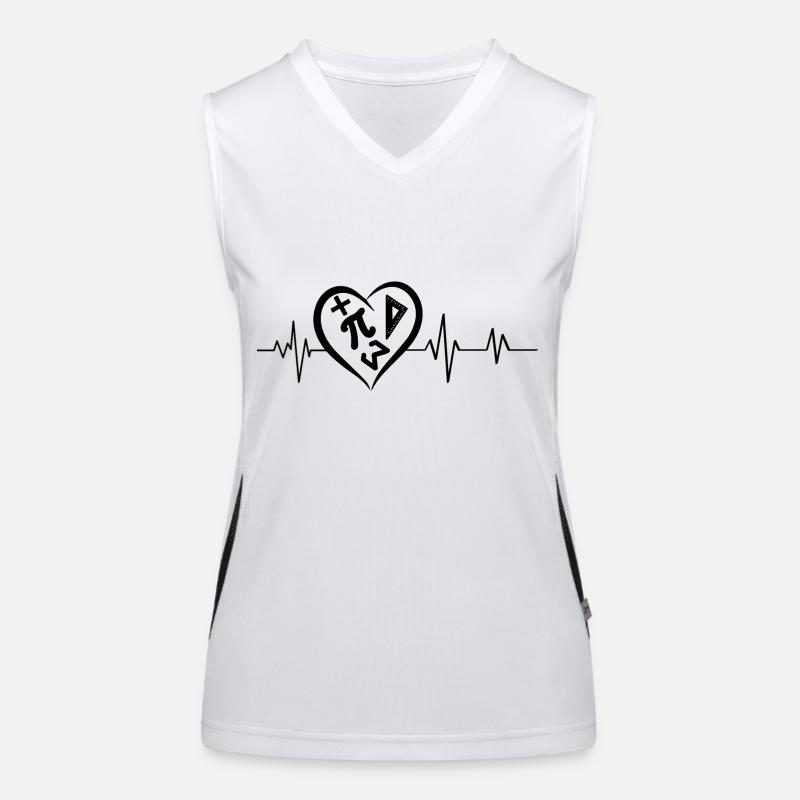 Math heartbeat Women's Functional Contrast Tank Top