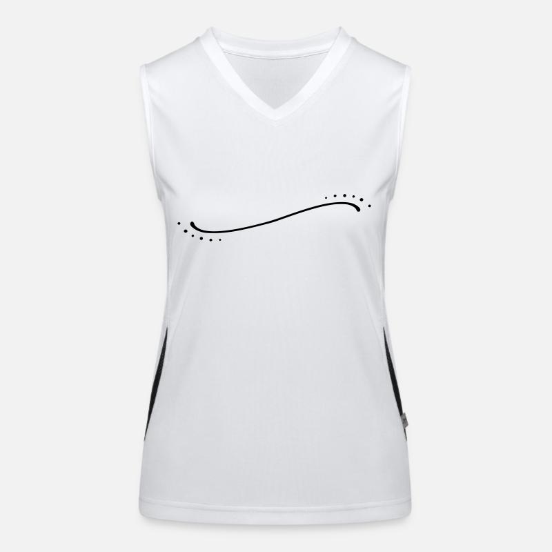 Curved Dots Line Women's Functional Contrast Tank Top