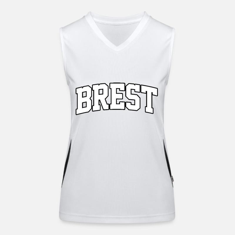 Brest logo: Collegiate design with maritime style Women's Functional Contrast Tank Top