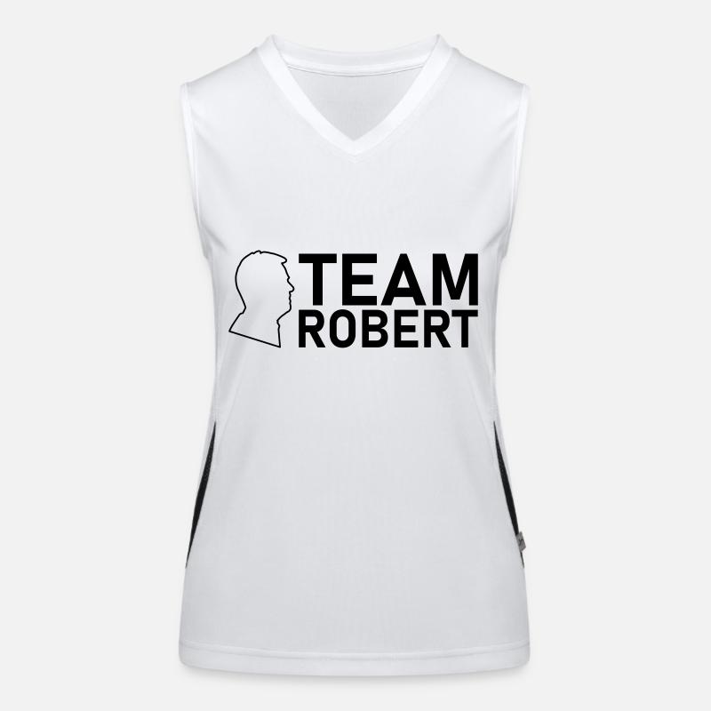 team robert kopf schwarz Funktionelles Kontrast-Tank Top für Frauen