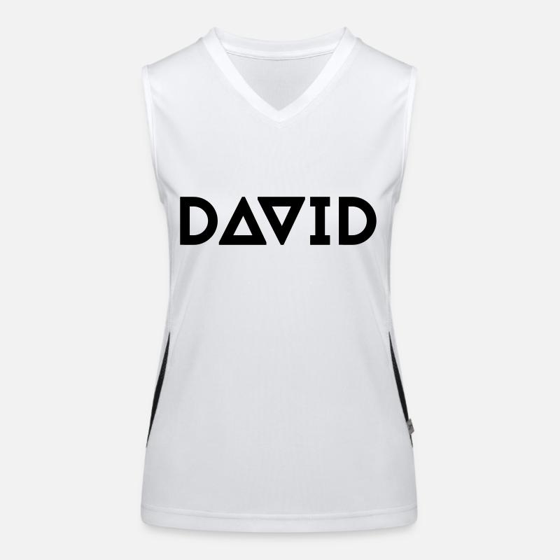 First name David Women's Functional Contrast Tank Top