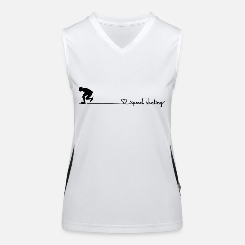 speed skating Funktionelles Kontrast-Tank Top für Frauen