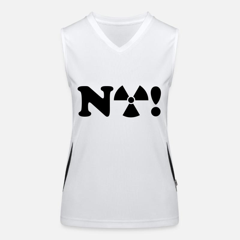 NO Nuclear Power / NEIN Danke zu Atomkraft 1c Funktionelles Kontrast-Tank Top für Frauen