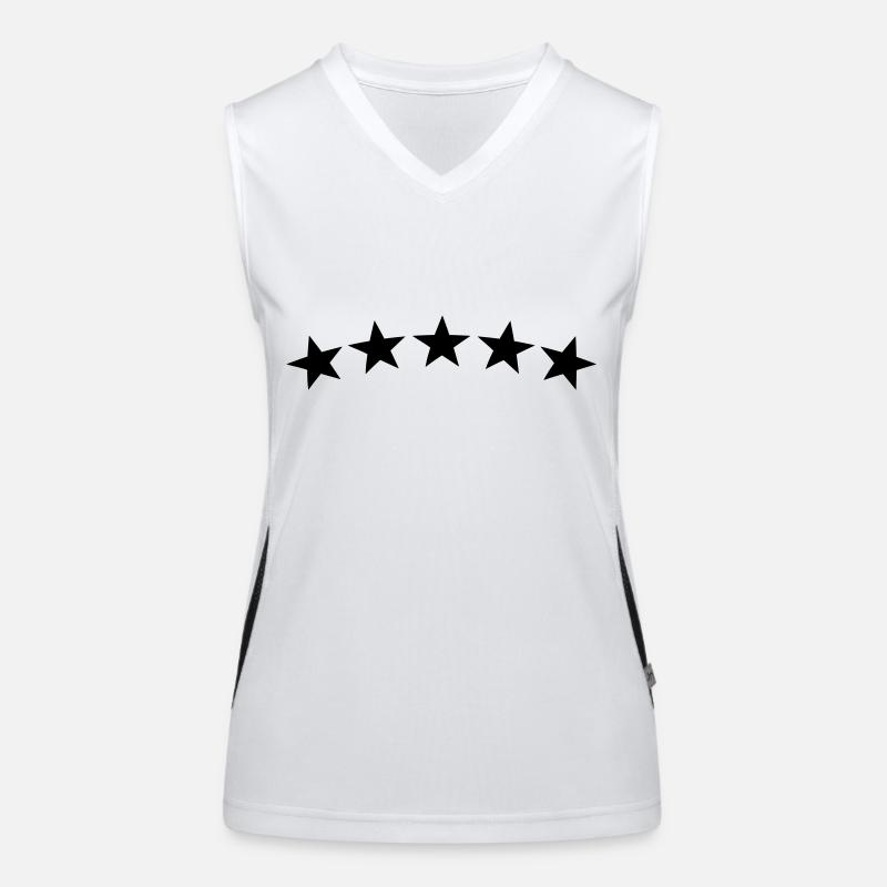 star - Women's Functional Contrast Tank Top - white/black