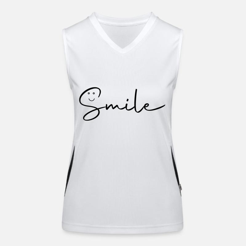 smile script Women's Functional Contrast Tank Top