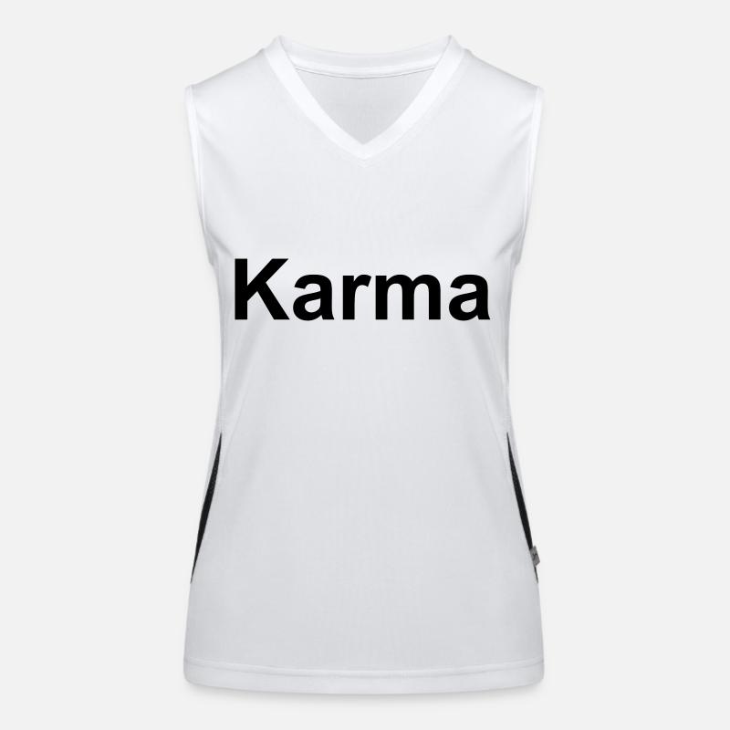 Karma Schwarz Funktionelles Kontrast-Tank Top für Frauen