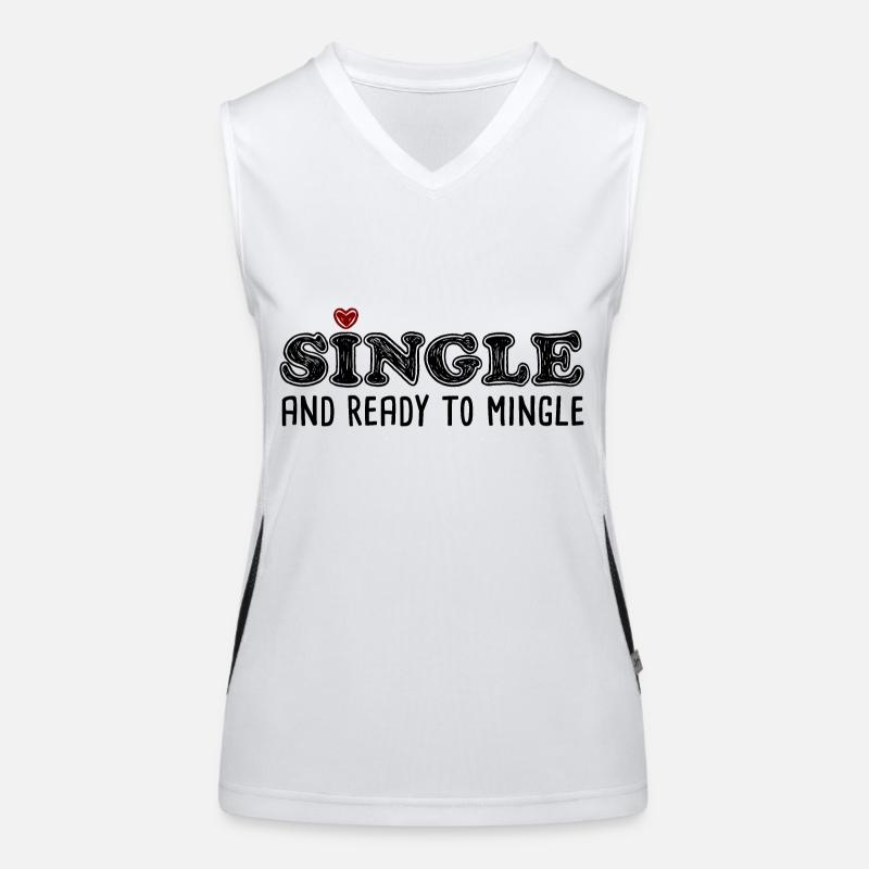 Single And Ready To Mingle Women's Functional Contrast Tank Top