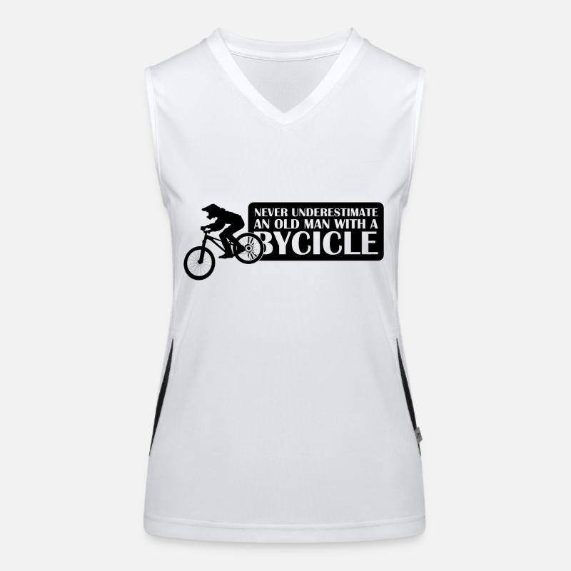 Funny Bicycle Saying Women's Functional Contrast Tank Top