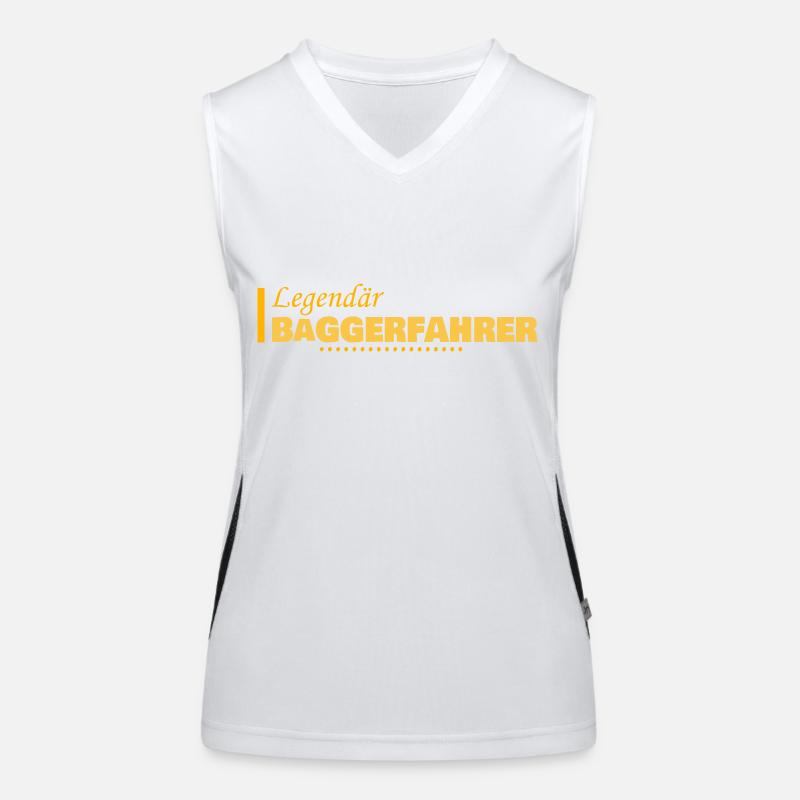 Gift for Excavator Driver Women's Functional Contrast Tank Top