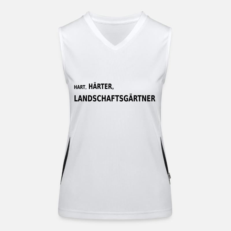 Landschaftsgärtner Funktionelles Kontrast-Tank Top für Frauen