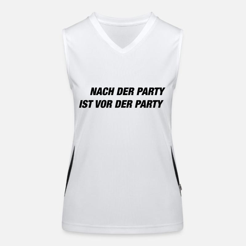 Nach der Party... (Spruch) Funktionelles Kontrast-Tank Top für Frauen