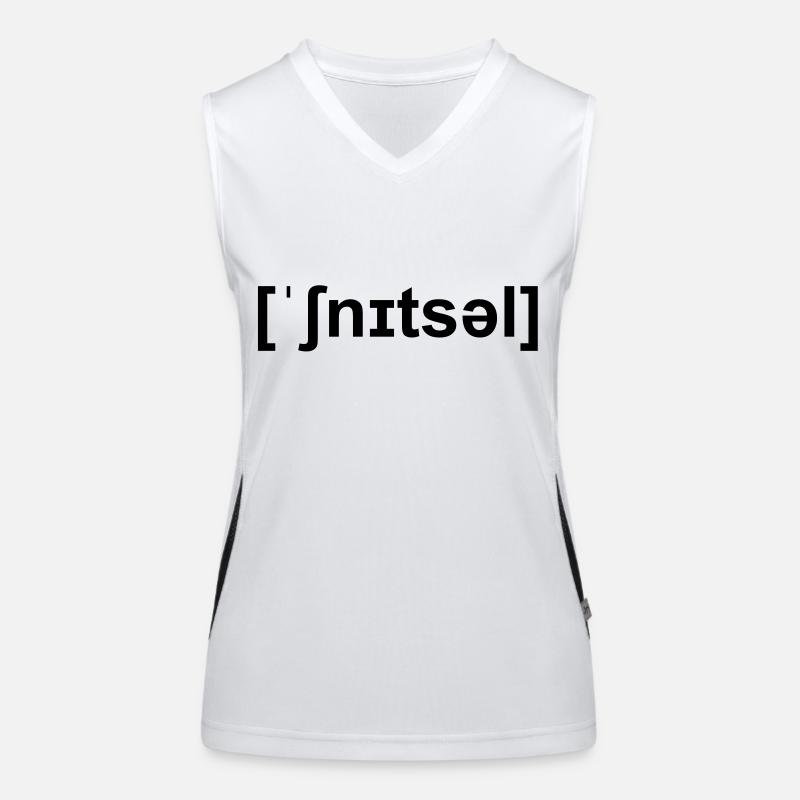 schnitzel lautschrift Funktionelles Kontrast-Tank Top für Frauen