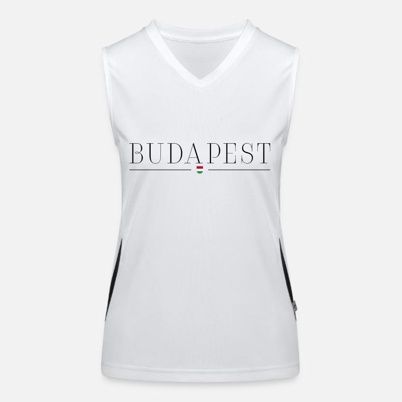 Amo Budapest Top sportivo da donna in contrasto cromatico