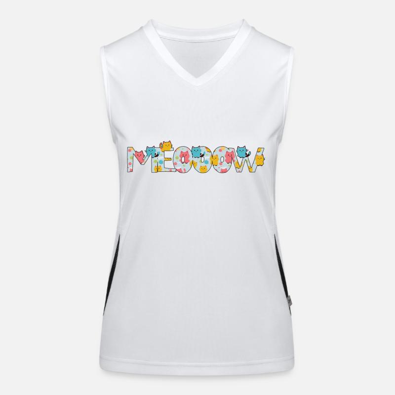 meow Funktionelles Kontrast-Tank Top für Frauen