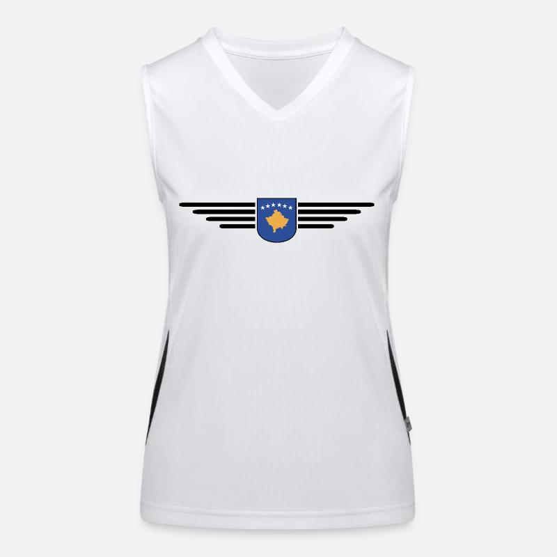 Conception du t-shirt Kosovo Fan Débardeur respirant contrasté Femme