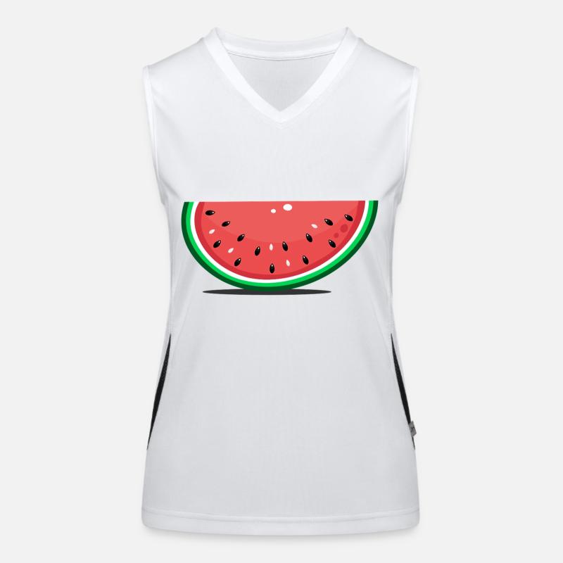 Tranche de design de pastèque Débardeur respirant contrasté Femme