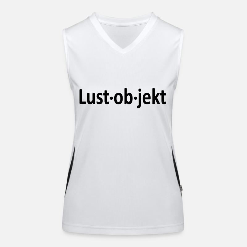 Lustobjekt -Version Rechtschreibung-schwarz Funktionelles Kontrast-Tank Top für Frauen