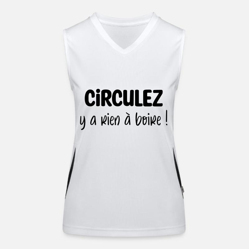 Circulez y a rien à boire ! Débardeur respirant contrasté Femme