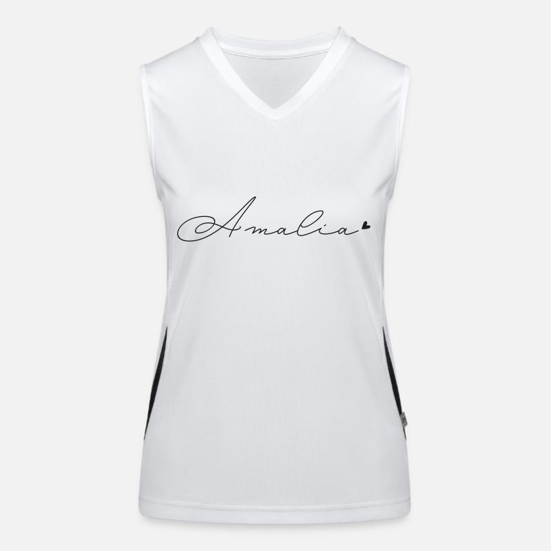 Name Amalia Funktionelles Kontrast-Tank Top für Frauen