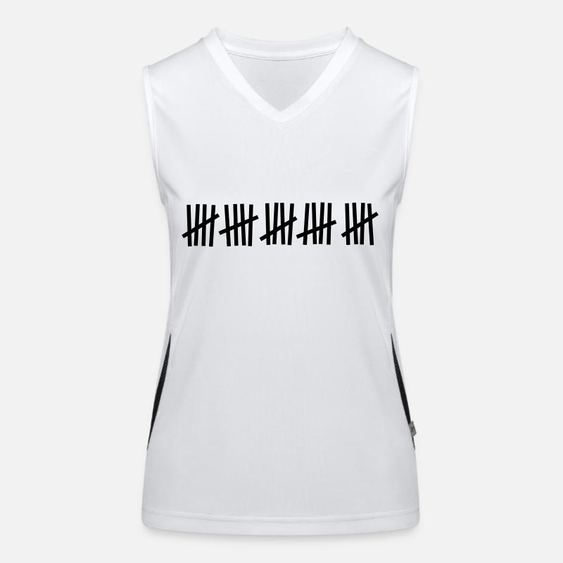 Strichliste 25 Striche Funktionelles Kontrast-Tank Top für Frauen