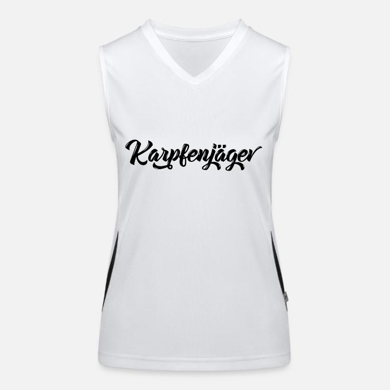 Karpfenjäger Funktionelles Kontrast-Tank Top für Frauen