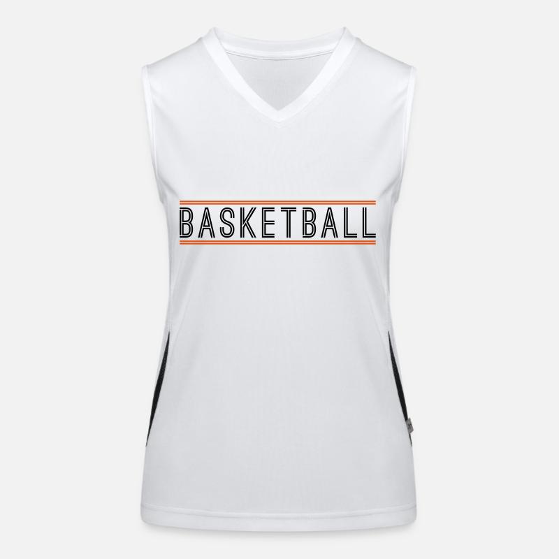 basketball logo treffer tor im netz korb werfen sp Funktionelles Kontrast-Tank Top für Frauen