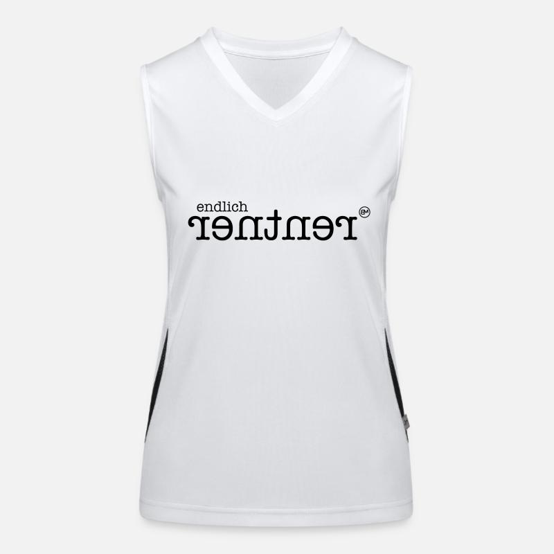 endlich rentner (Palindrom) Funktionelles Kontrast-Tank Top für Frauen