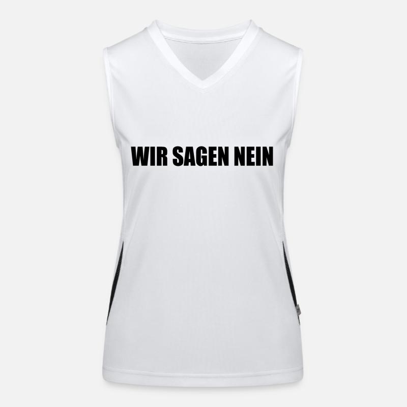 Wir sagen nein Funktionelles Kontrast-Tank Top für Frauen