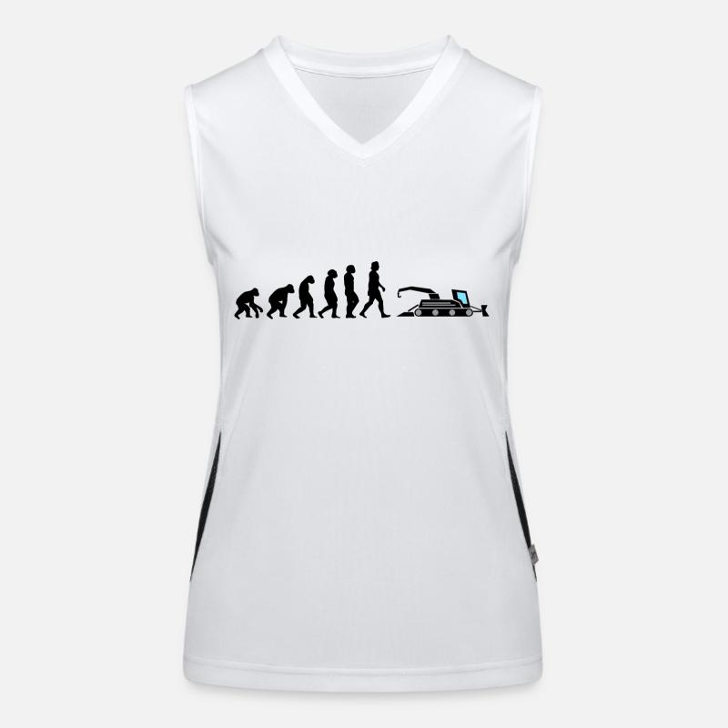 Snow Groomer Evolution Crane Vehicle Slope Snow Women's Functional Contrast Tank Top