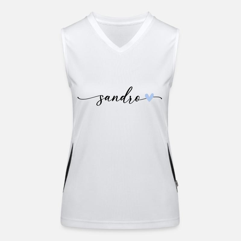 Sandro Name Calligraphy Font Women's Functional Contrast Tank Top