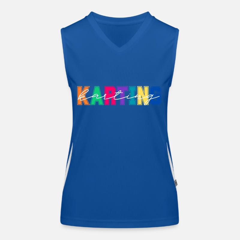 Karting couleurs - cadeau amateur de karting Débardeur respirant contrasté Femme