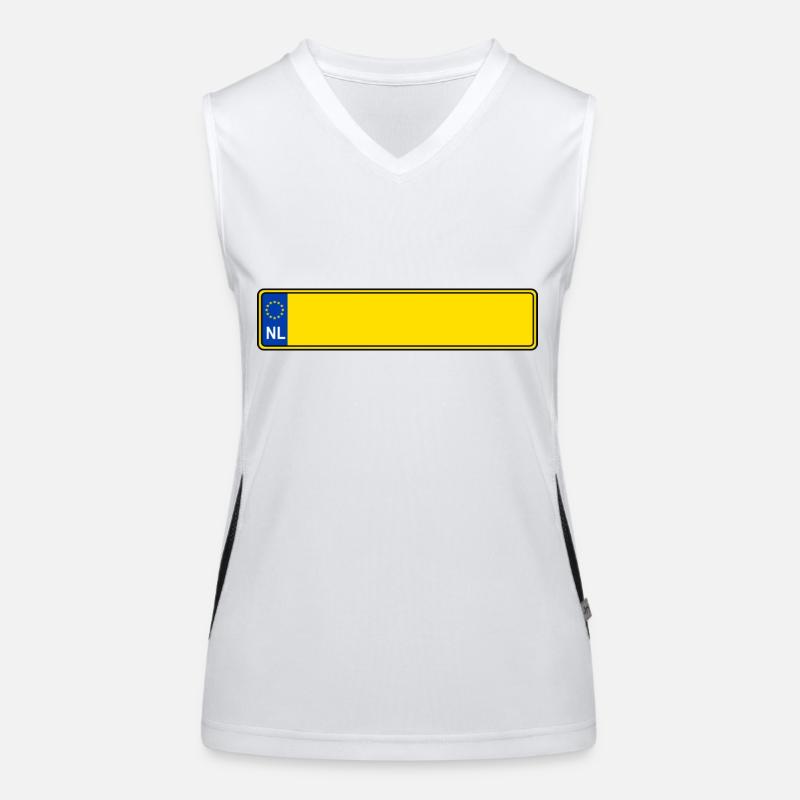 plaque d'immatriculation NL Débardeur respirant contrasté Femme