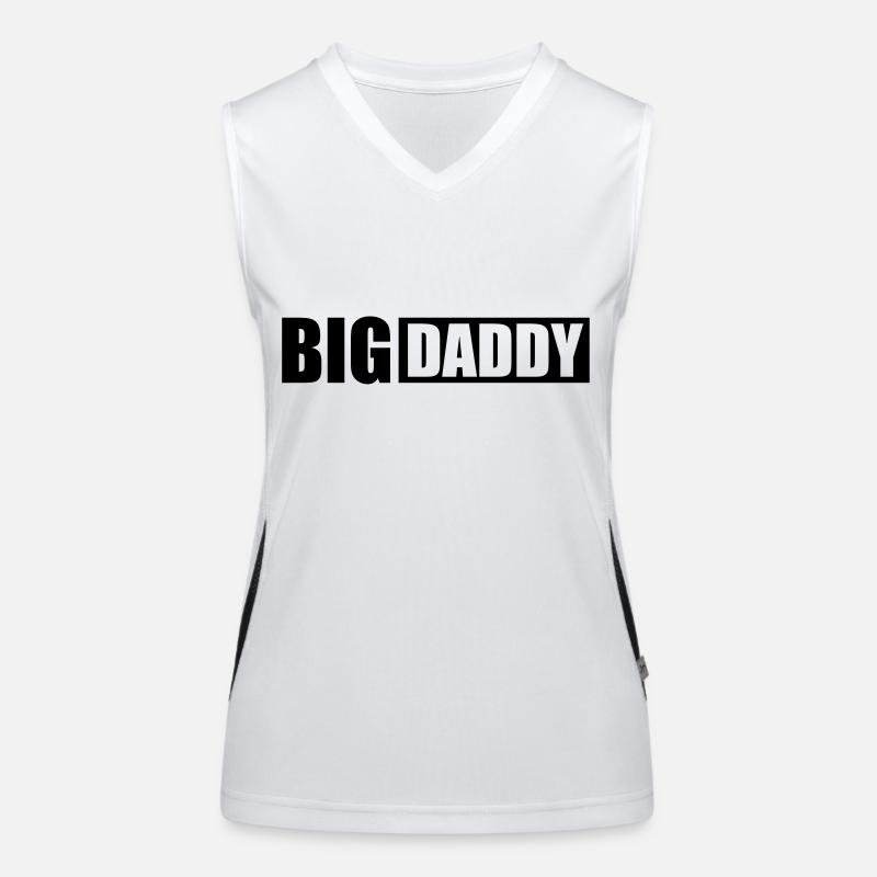 Logo Vatertag Big Daddy Vater Held Papa Funktionelles Kontrast-Tank Top für Frauen