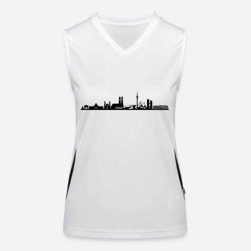 Skyline - München 2018 Funktionelles Kontrast-Tank Top für Frauen