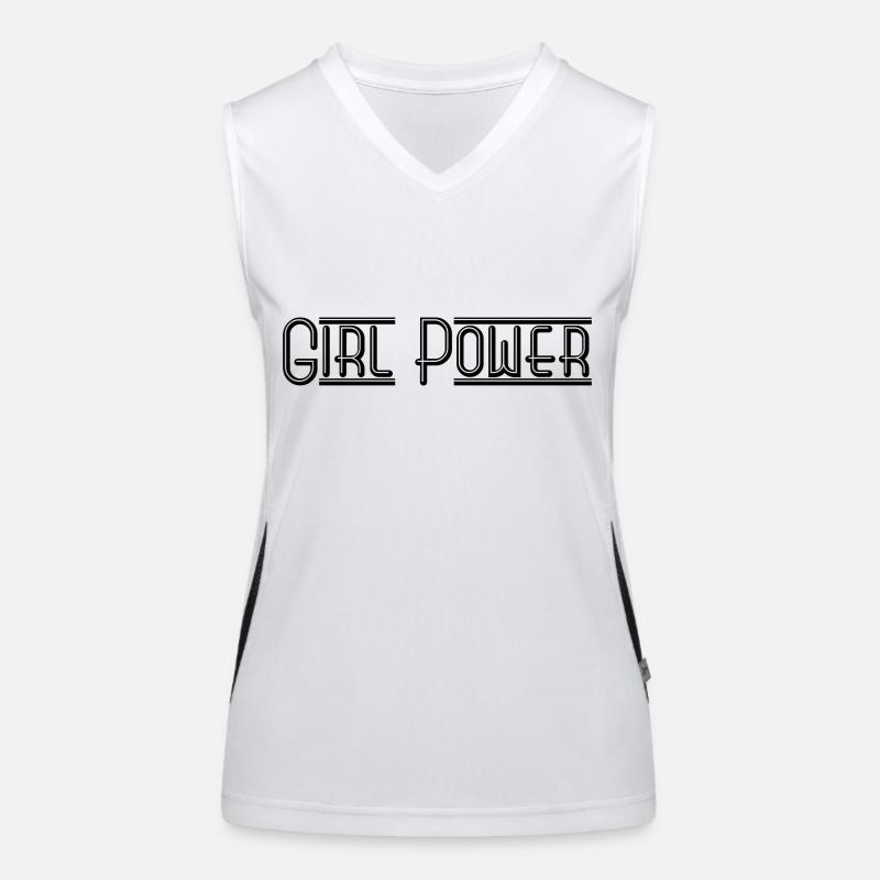Girl Power Funktionelles Kontrast-Tank Top für Frauen