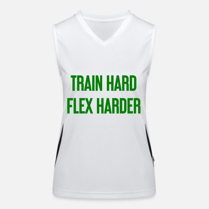 Train Hard Flex Harder Funktionelles Kontrast-Tank Top für Frauen