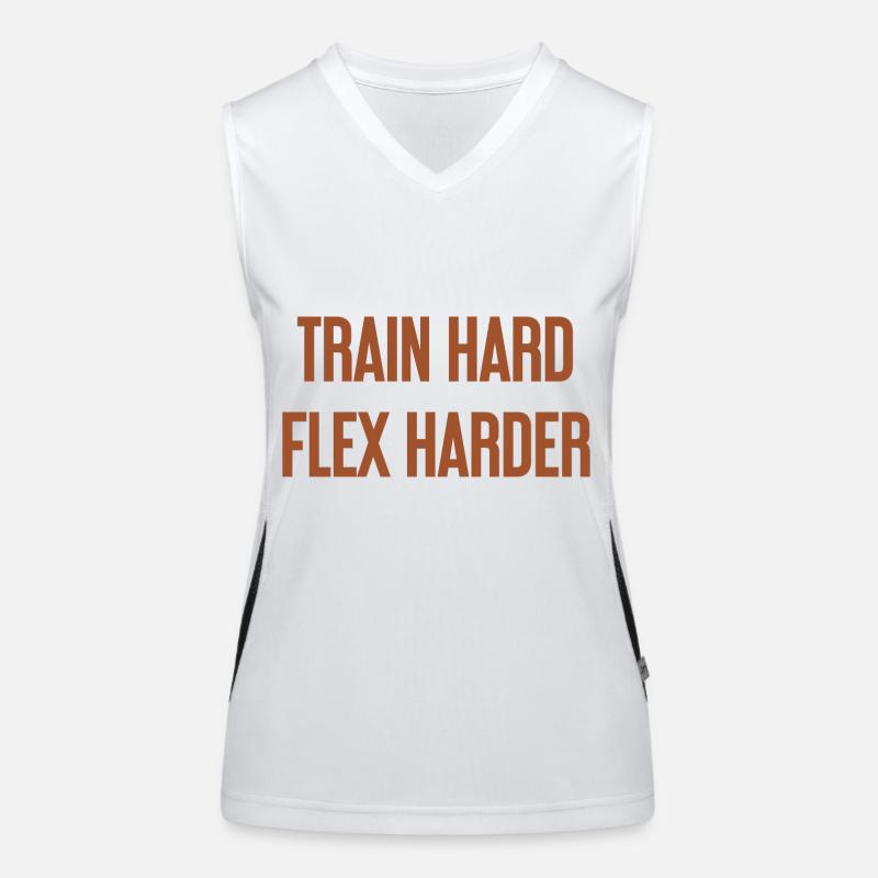 Train Hard Flex Harder Funktionelles Kontrast-Tank Top für Frauen