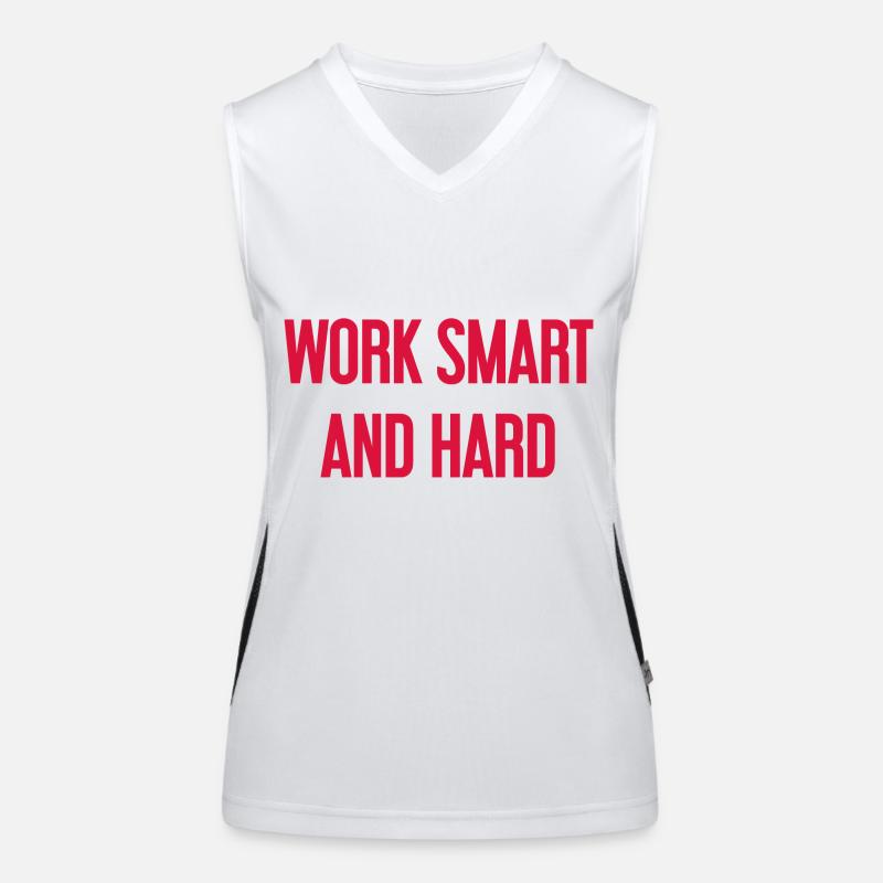 Work Smart and Hard – Success motto for doers Women's Functional Contrast Tank Top