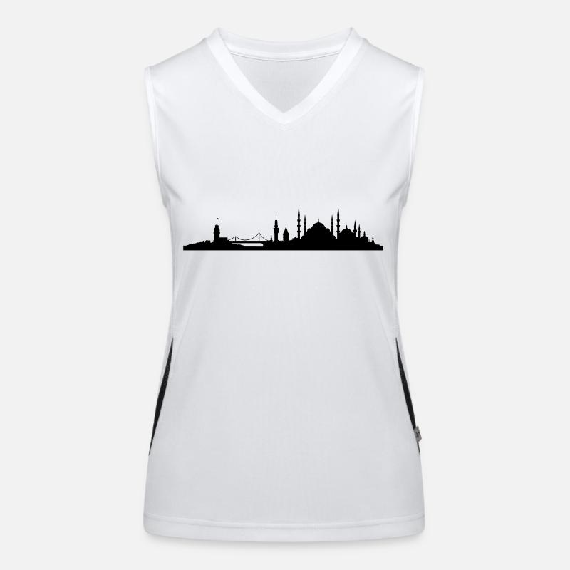 Skyline Istanbul Funktionelles Kontrast-Tank Top für Frauen