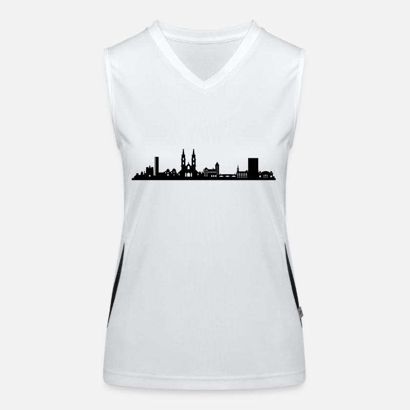 Skyline Basel Funktionelles Kontrast-Tank Top für Frauen