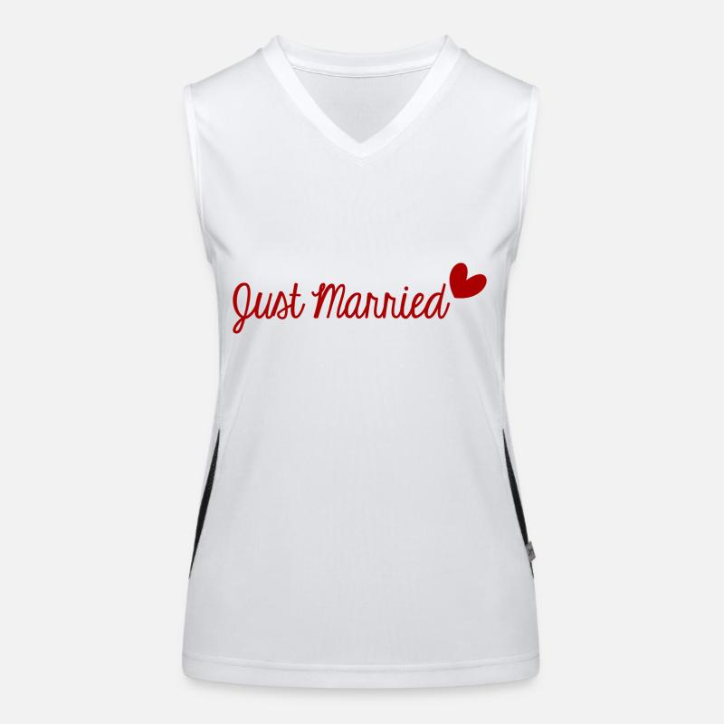 JUST MARRIED. VIVE LES MARIES. EVJF. ST VALENTIN Débardeur respirant contrasté Femme